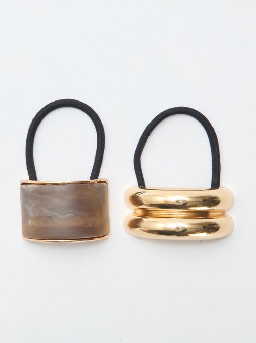 Conjunto de 2 elásticos com bijuterias - Kiabi