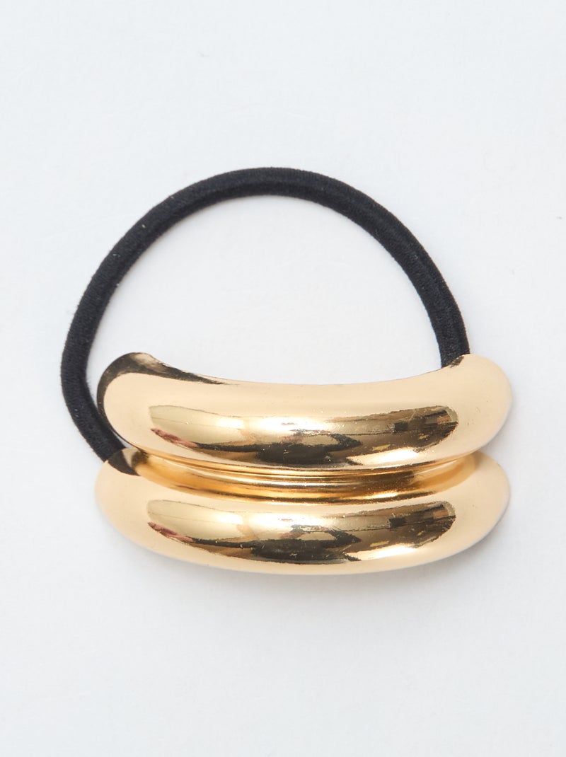 Conjunto de 2 elásticos com bijuterias Preto - Kiabi