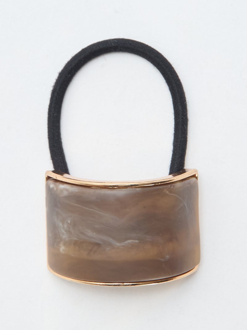 Conjunto de 2 elásticos com bijuterias Preto - Kiabi