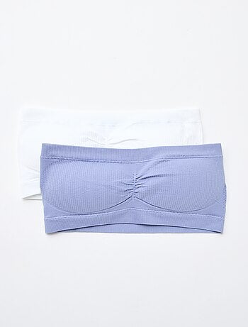 Pack de 2 bandeau em canelado sem costuras