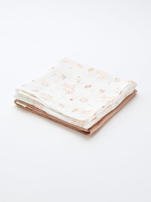 Conjunto de 2 fraldas de pano 'Petit Béguin' - Kiabi