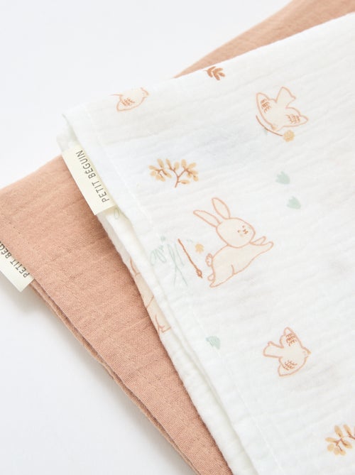 Conjunto de 2 fraldas de pano 'Petit Béguin' - Kiabi