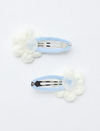 Conjunto de 2 ganchos de cabelo "clique-claque" em macramé