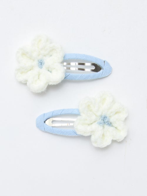 Conjunto de 2 ganchos de cabelo "clique-claque" em macramé - Kiabi