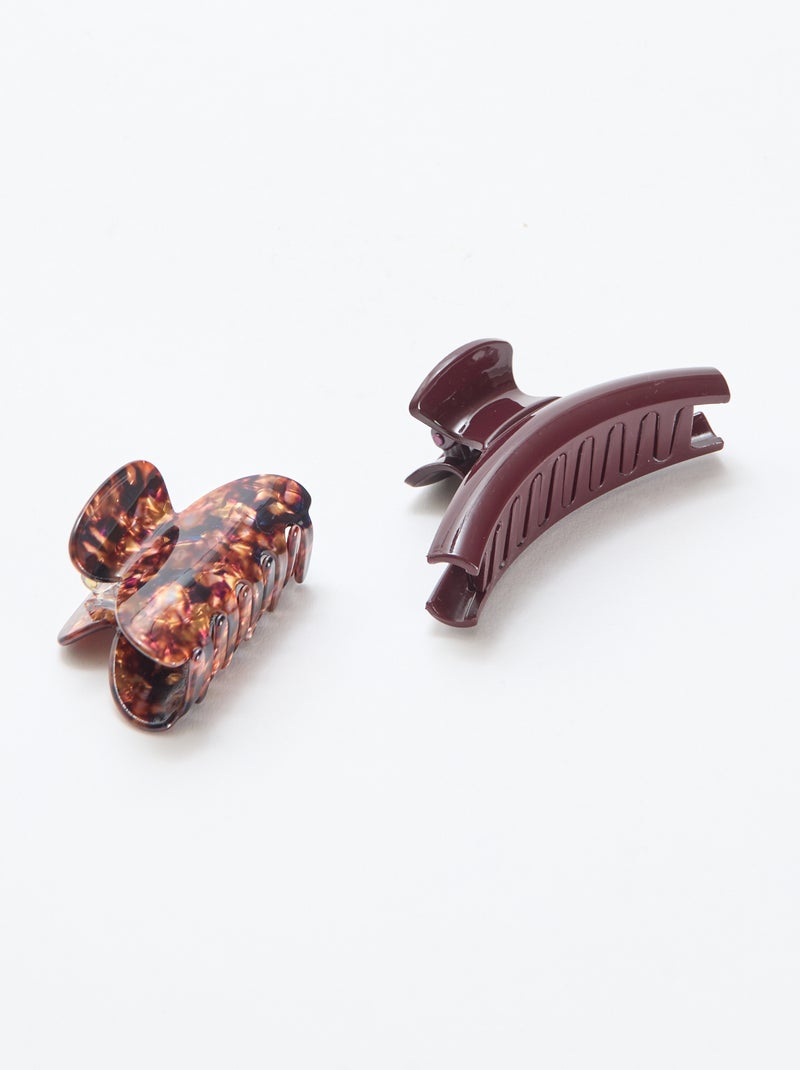 Conjunto de 2 ganchos grandes Vermelho - Kiabi