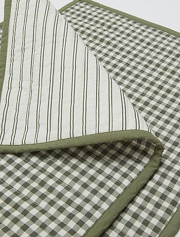 Conjunto de 2 individuais de mesa (32x40 cm) dupla face estampada - Kiabi Home