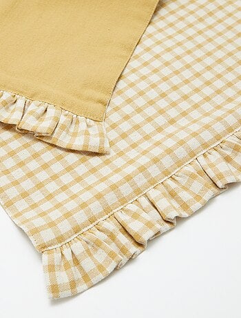 Conjunto de 2 individuais de mesa (32x45 cm) com folhos