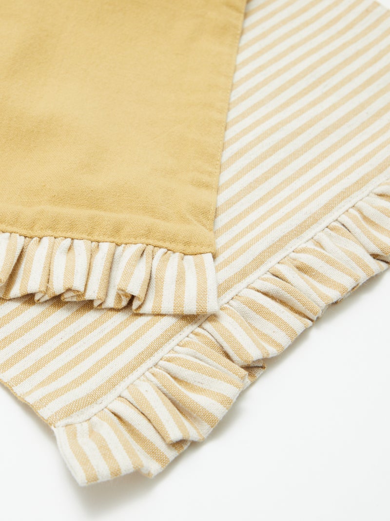 Conjunto de 2 individuais de mesa (32x45 cm) com folhos AMARELO - Kiabi