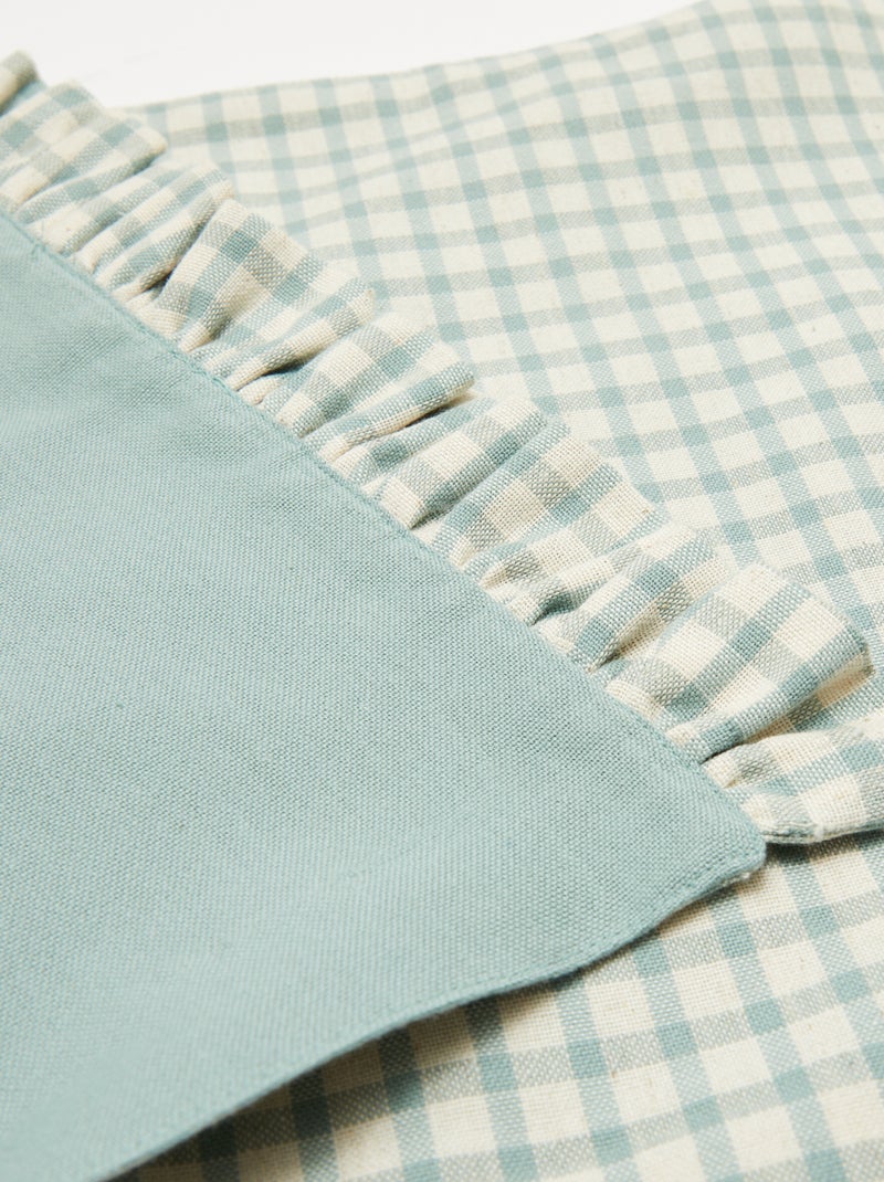 Conjunto de 2 individuais de mesa (32x45 cm) com folhos AZUL - Kiabi