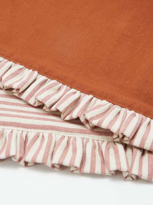 Conjunto de 2 individuais de mesa (32x45 cm) com folhos - Kiabi Conjunto de 2 individuais de mesa (32x45 cm) com folhos - Kiabi