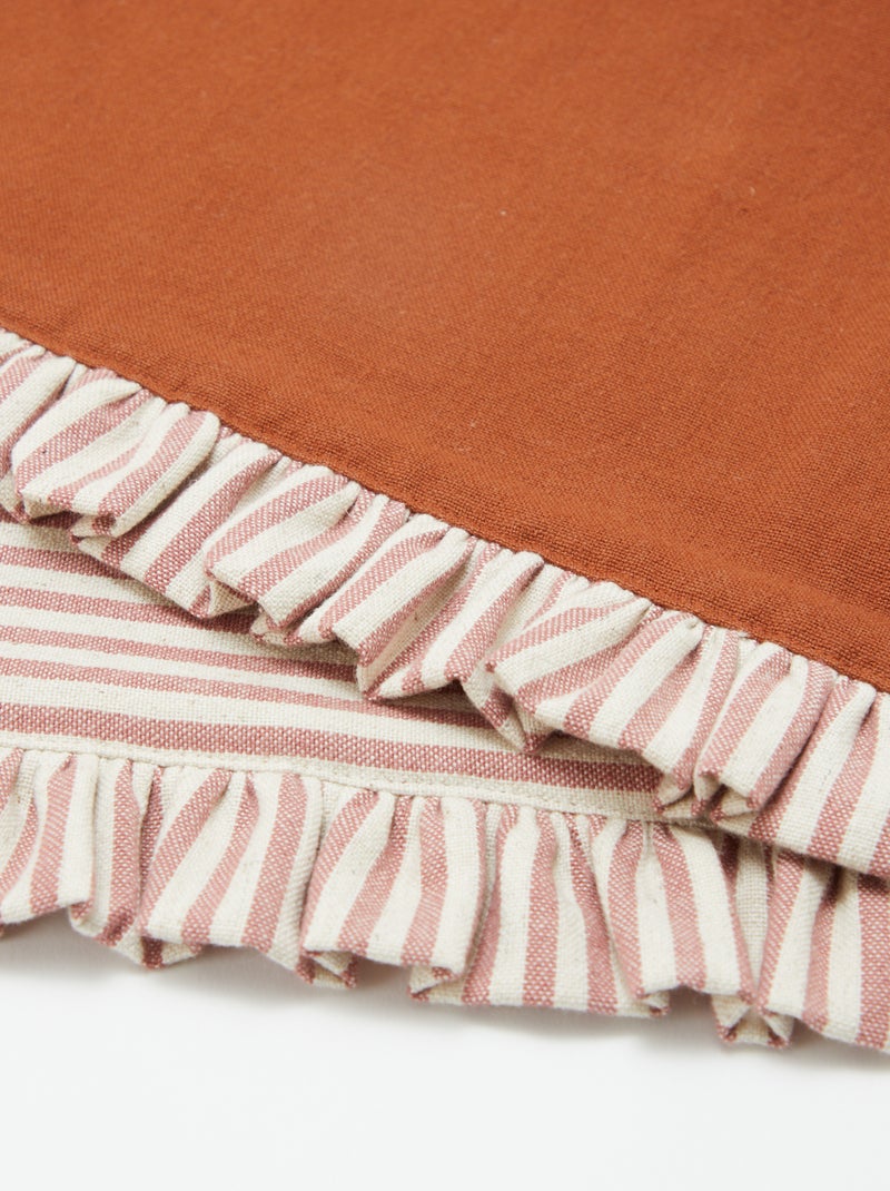 Conjunto de 2 individuais de mesa (32x45 cm) com folhos ROSA - Kiabi