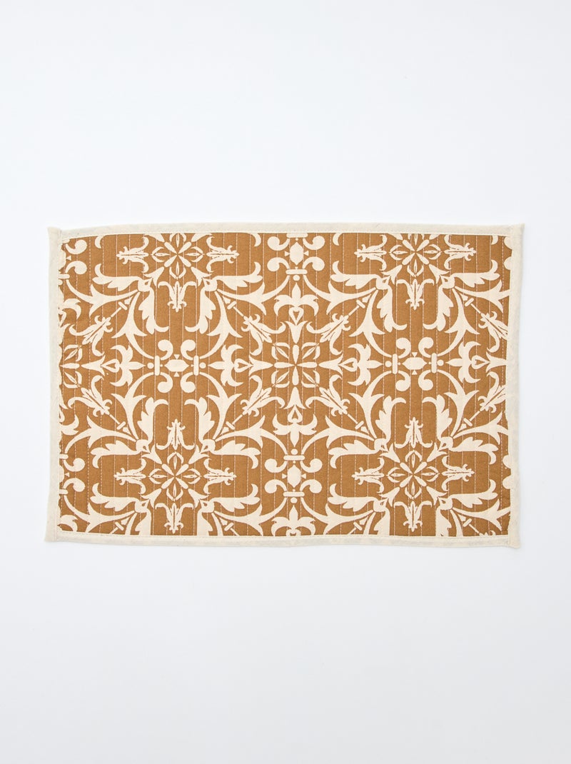 Conjunto de 2 individuais de mesa acolchoados (30x45 cm) - Kiabi Home Amarelo - Kiabi