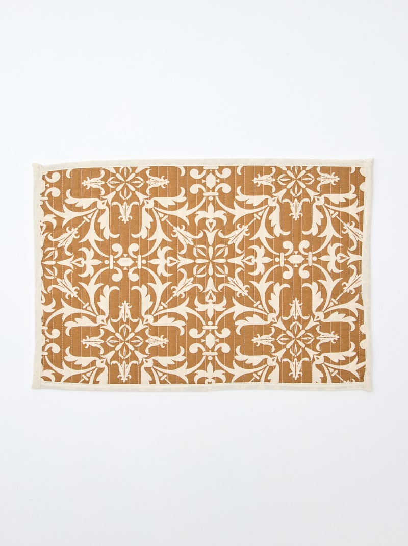Conjunto de 2 individuais de mesa acolchoados (30x45 cm) - Kiabi Home Amarelo - Kiabi
