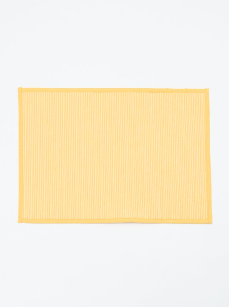 Conjunto de 2 individuais de mesa aos quadrados Amarelo - Kiabi
