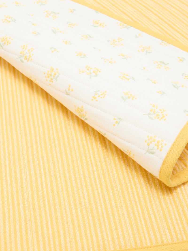 Conjunto de 2 individuais de mesa aos quadrados Amarelo - Kiabi