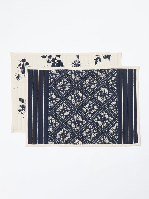 Conjunto de 2 individuais de mesa com estampado - Kiabi Home - Kiabi