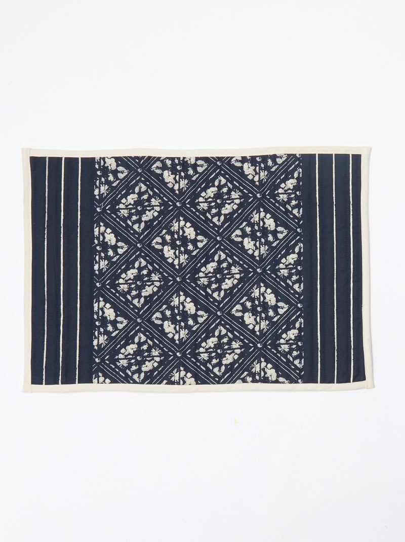 Conjunto de 2 individuais de mesa com estampado - Kiabi Home Azul - Kiabi