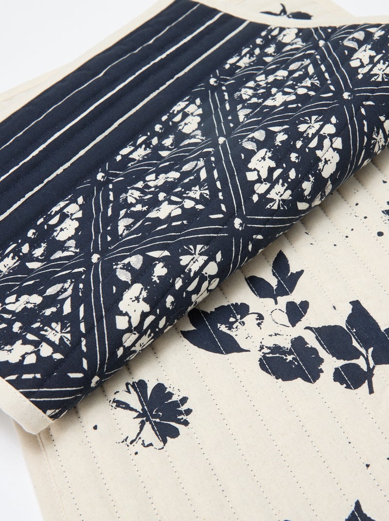 Conjunto de 2 individuais de mesa com estampado - Kiabi Home Azul - Kiabi