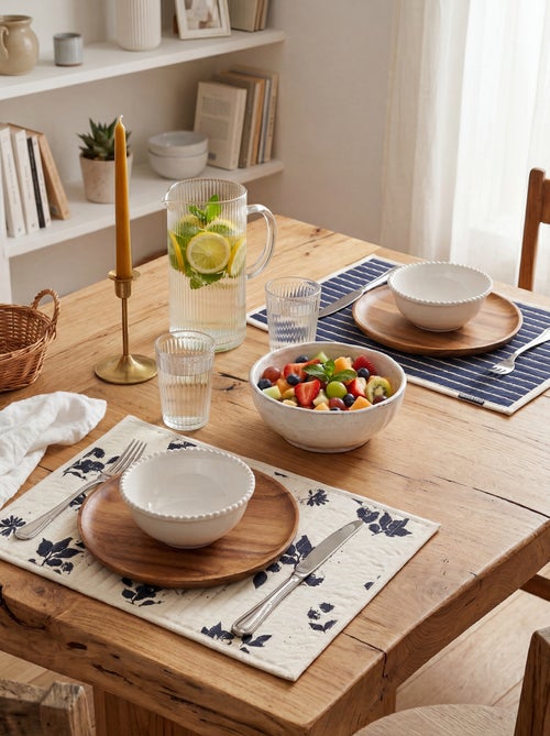 Conjunto de 2 individuais de mesa com estampado - Kiabi Home - Kiabi Conjunto de 2 individuais de mesa com estampado - Kiabi Home - Kiabi