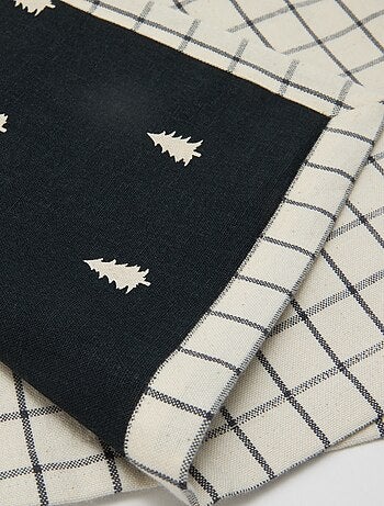 Conjunto de 2 individuais de mesa com estampado de Natal em algodão 45x30 cm