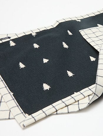 Conjunto de 2 individuais de mesa com estampado de Natal em algodão 45x30 cm
