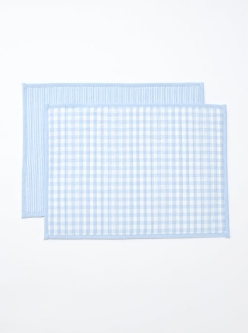 Conjunto de 2 individuais de mesa com padrão axadrezado - Kiabi