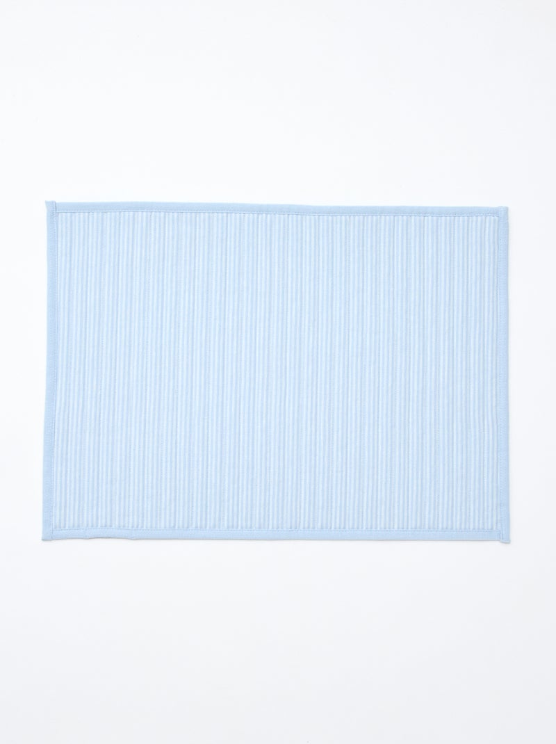 Conjunto de 2 individuais de mesa com padrão axadrezado Azul - Kiabi