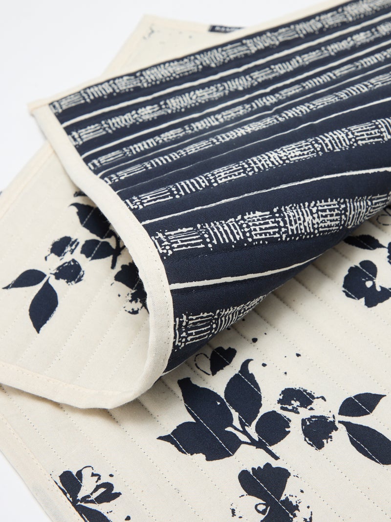 Conjunto de 2 individuais de mesa estampados - Kiabi Home Azul - Kiabi