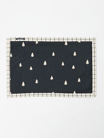 Conjunto de 2 individuais de mesa estampados de Natal em algodão 45x30 cm