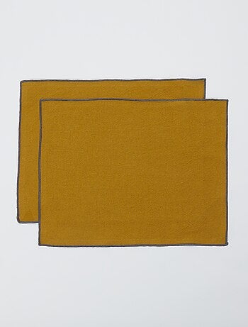 Conjunto de 2 individuais/guardanapos lisos 2 em 1 (32x40 cm) - Kiabi Home