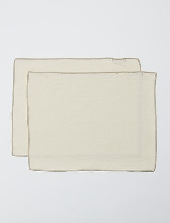 Conjunto de 2 individuais/guardanapos lisos 2 em 1 (32x40 cm) - Kiabi Home