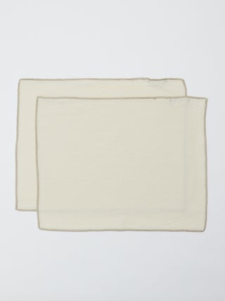 Conjunto de 2 individuais de mesa/guardanapos lisos 2 em 1 (32x40 cm) - Kiabi Home
