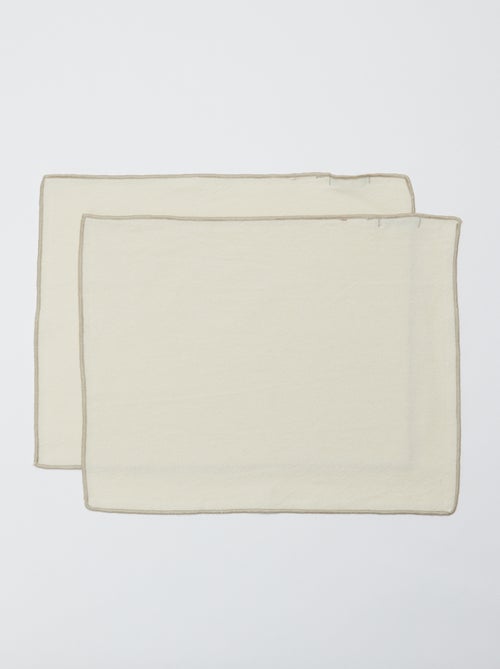 Conjunto de 2 individuais de mesa/guardanapos lisos 2 em 1 (32x40 cm) - Kiabi Home - Kiabi