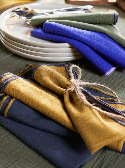 Conjunto de 2 individuais de mesa/guardanapos lisos 2 em 1 (32x40 cm) - Kiabi Home - Kiabi