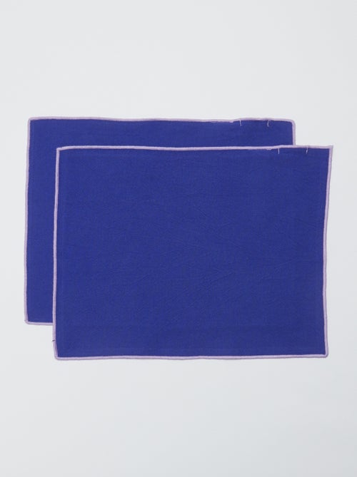 Conjunto de 2 individuais de mesa/panos de prato lisos 2 em 1 (32x40 cm) - Kiabi Home - Kiabi