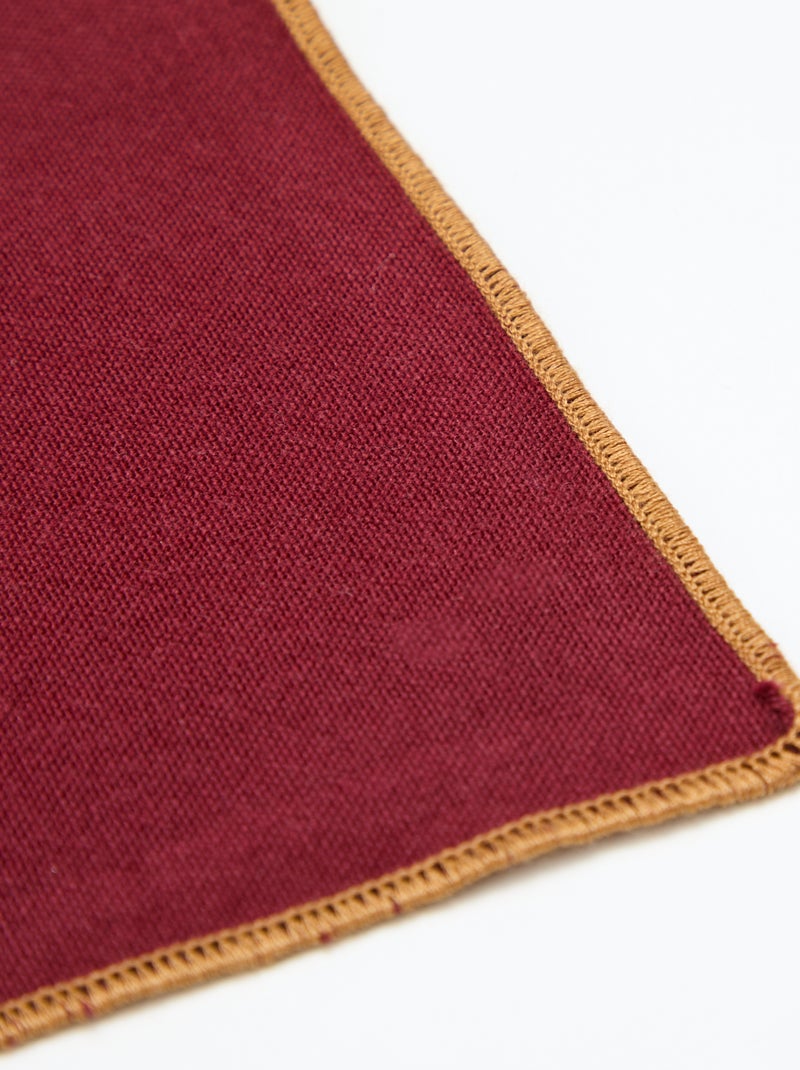Conjunto de 2 individuais/guardanapos de mesa lisos 2 em 1 (32x40 cm) - Kiabi Home Castanho - Kiabi