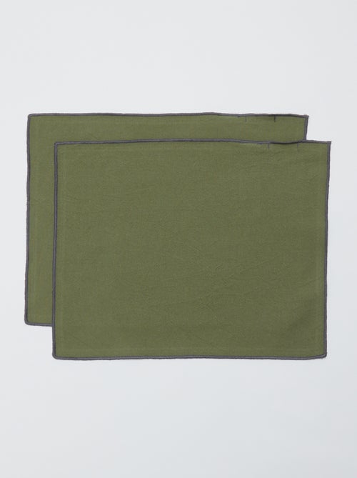 Conjunto de 2 individuais/guardanapos lisos 2 em 1 (32x40 cm) - Kiabi Home - Kiabi