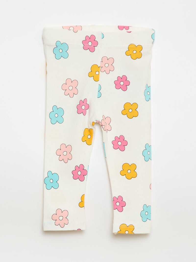 Conjunto de 2 leggings compridos Branco - Kiabi