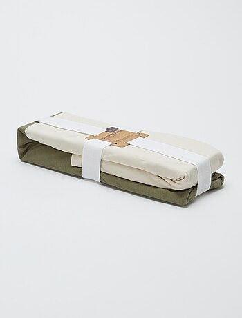 Conjunto de 2 lençóis de baixo com elástico para bebé (70x140) em jersey - Kiabi Home