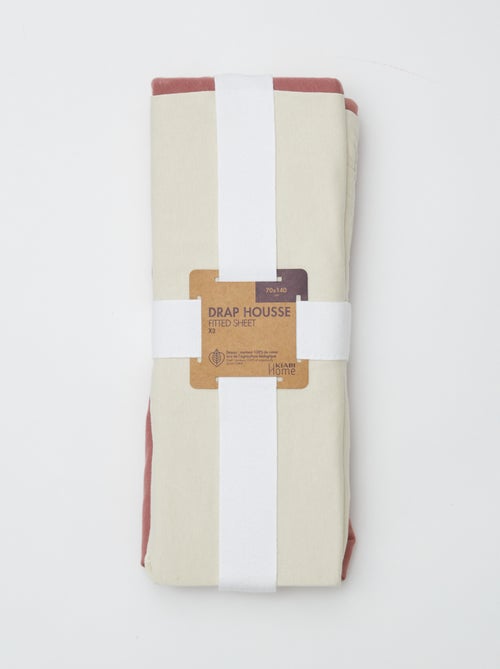 Conjunto de 2 lençóis de baixo para bebé (70x140) em jersey - Kiabi Home - Kiabi