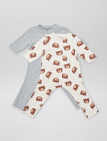 Conjunto de 2 macacões com abertura - coleção fácil de vestir