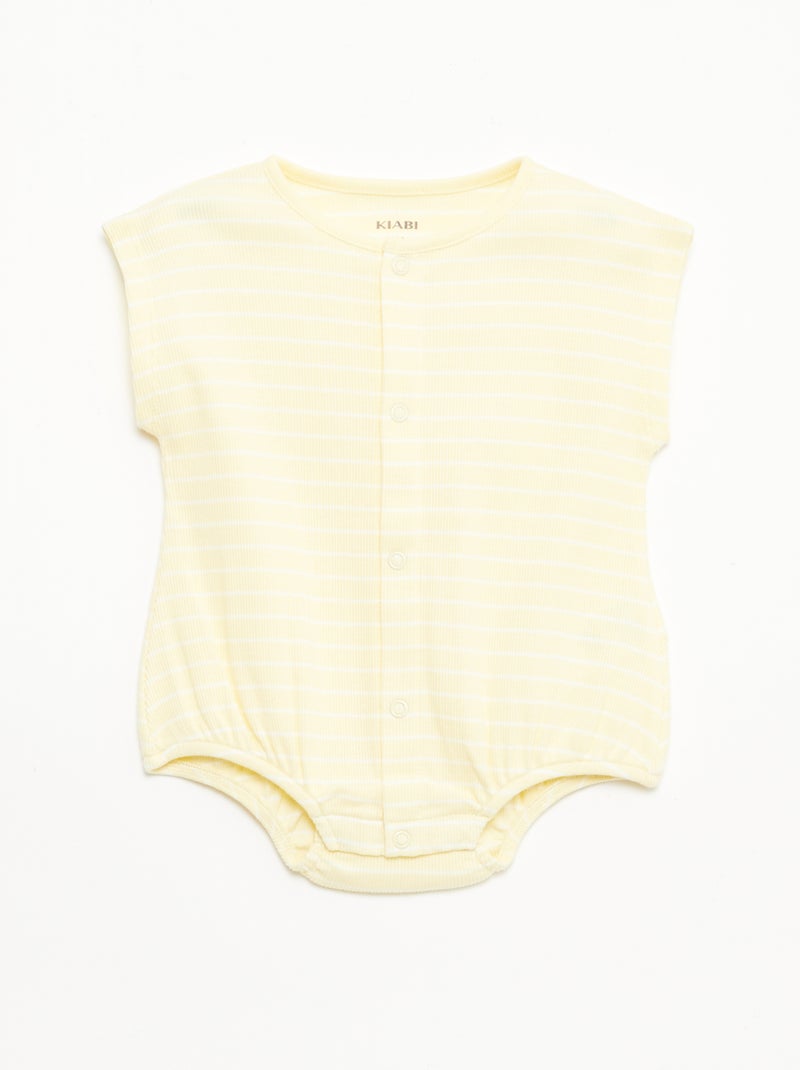 Conjunto de 2 macacões curtos Amarelo - Kiabi