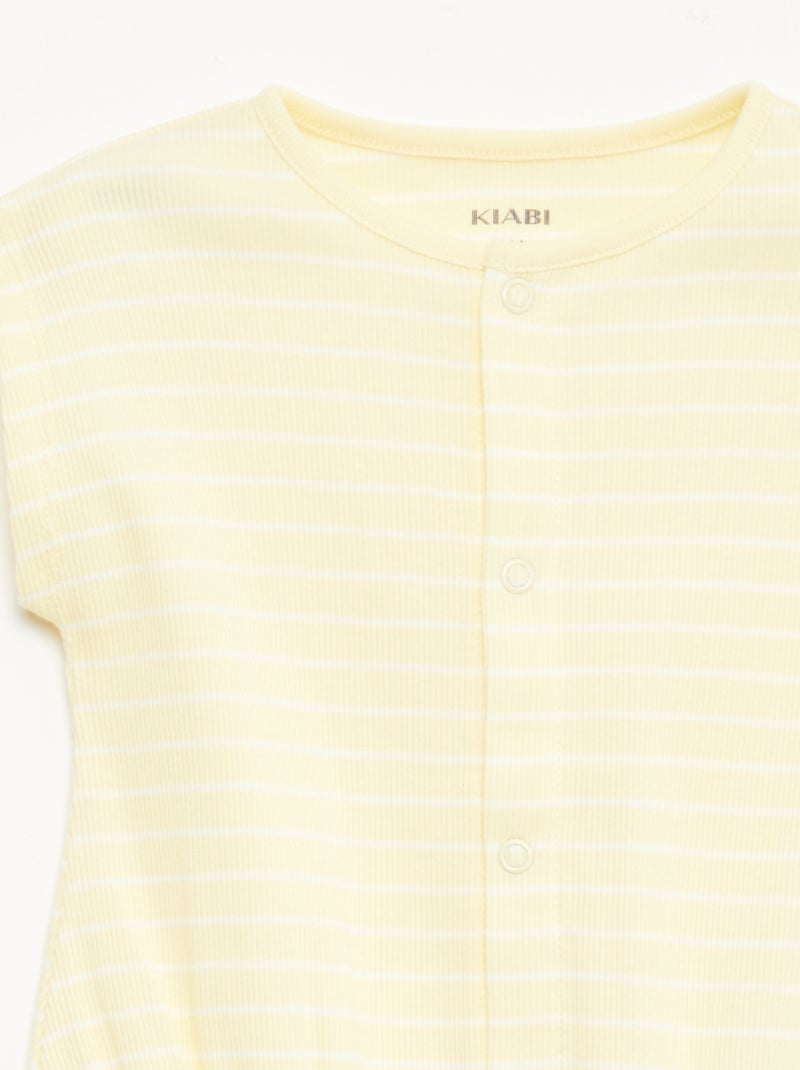 Conjunto de 2 macacões curtos Amarelo - Kiabi