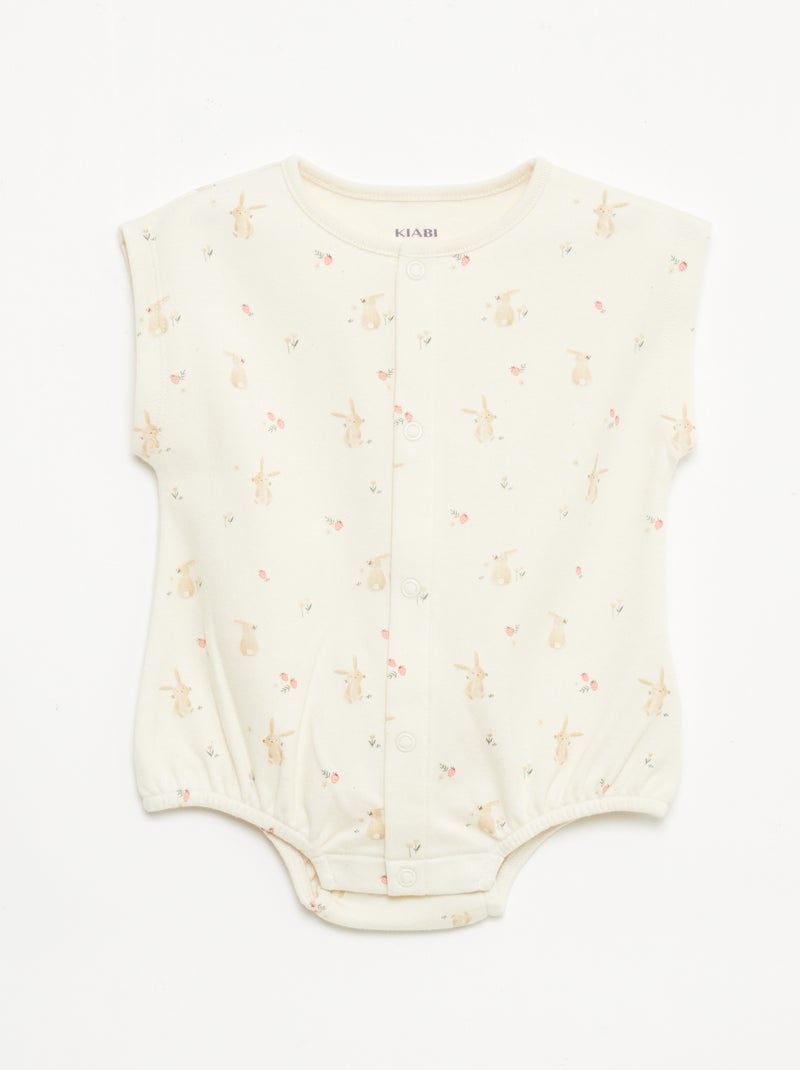 Conjunto de 2 macacões curtos Branco - Kiabi