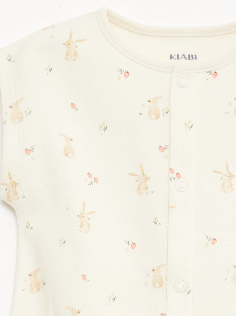 Conjunto de 2 macacões curtos Branco - Kiabi