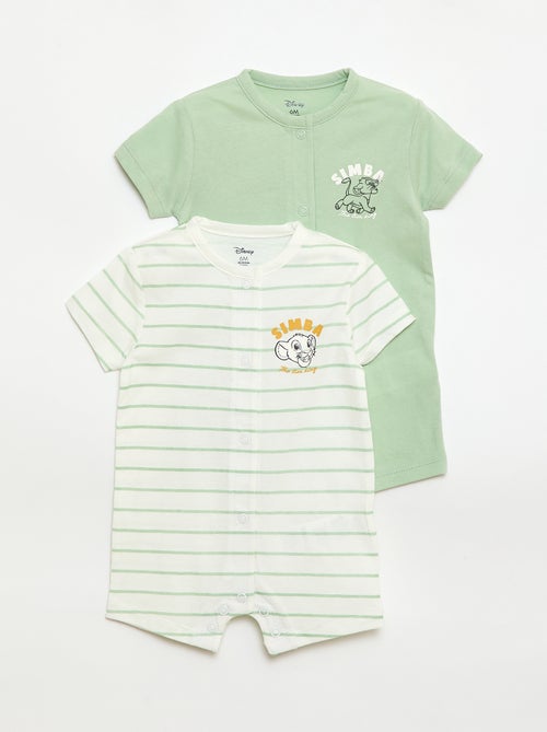 Conjunto de 2 macacões curtos \'Simba\' \'Disney\' - Kiabi