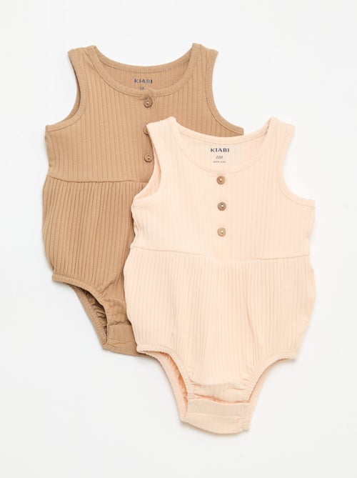 Conjunto de 2 macacões sem mangas - Kiabi