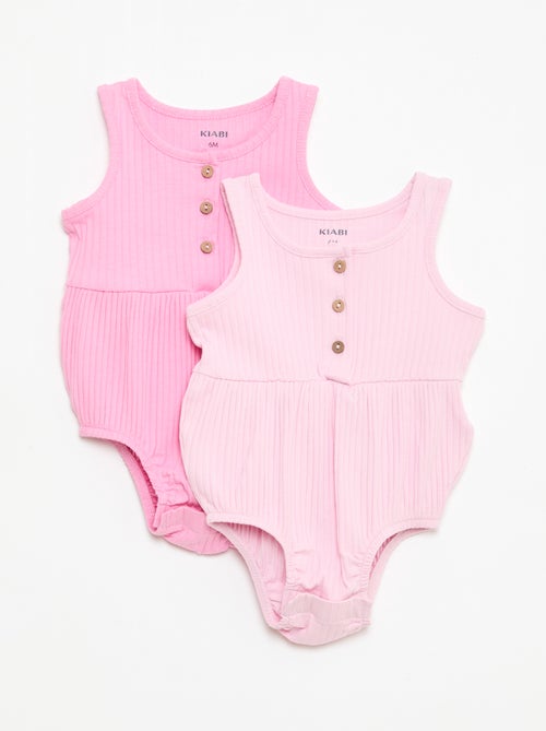 Conjunto de 2 macacões sem mangas - Kiabi