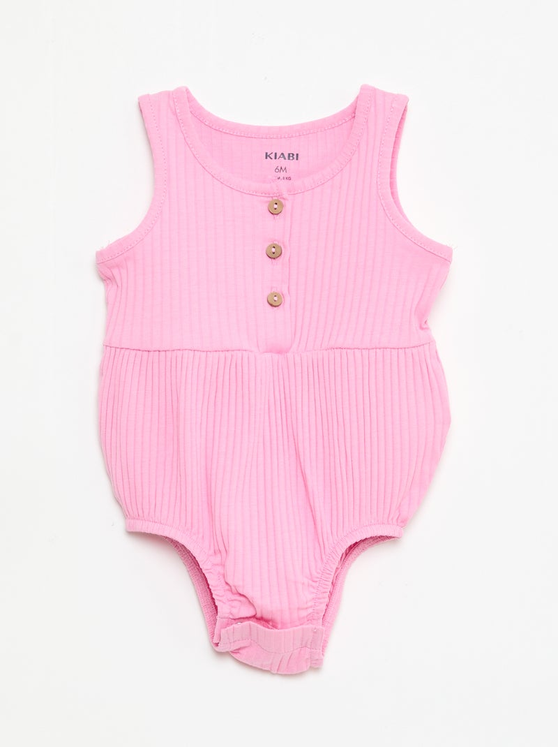 Conjunto de 2 macacões sem mangas Rosa - Kiabi