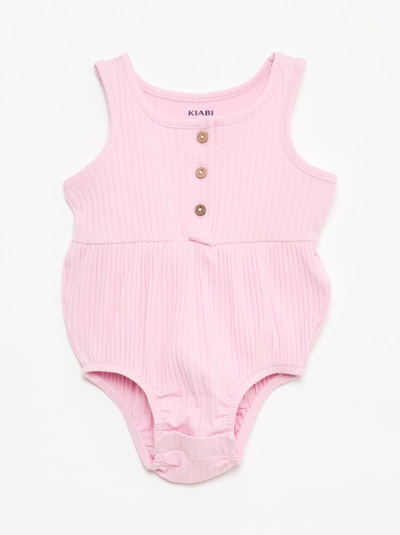 Conjunto de 2 macacões sem mangas Rosa - Kiabi